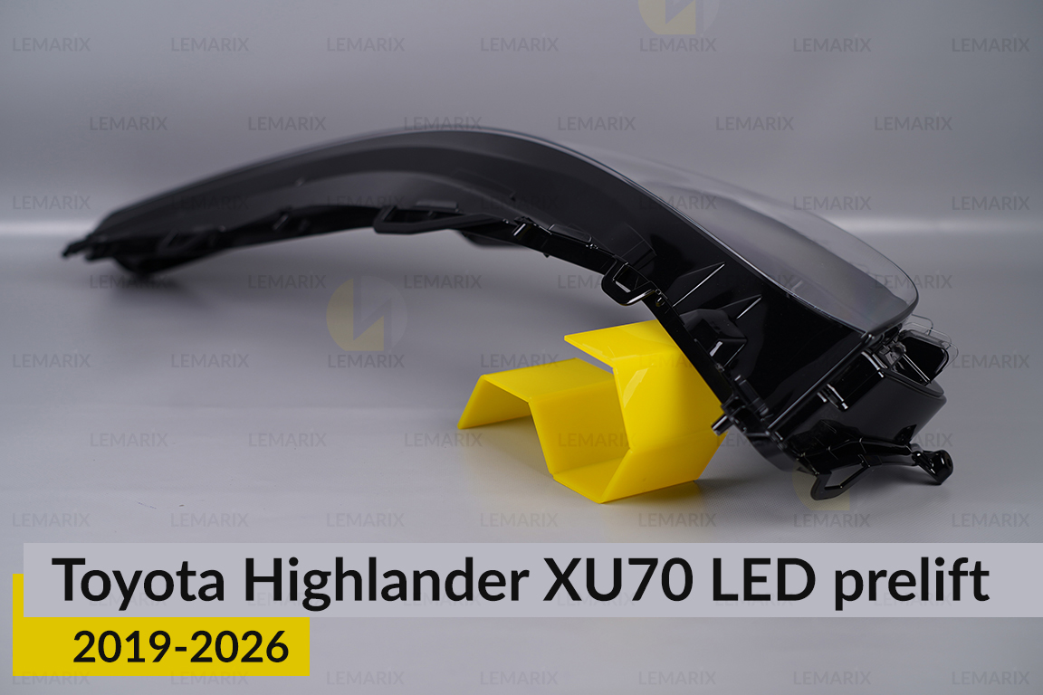 Скло фари Toyota Highlander XU70 LED (2019-2026) дорест ліве