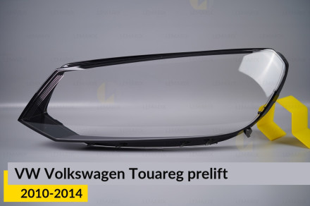 Скло фари VW Volkswagen Touareg (2010-2014) дорест ліве