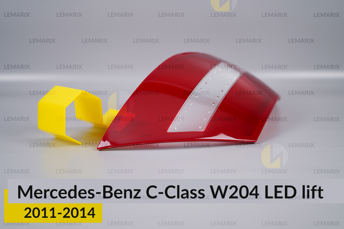 Стекло заднего фонаря Mercedes-Benz C-Class W204 LED (2011-2014) рест левое