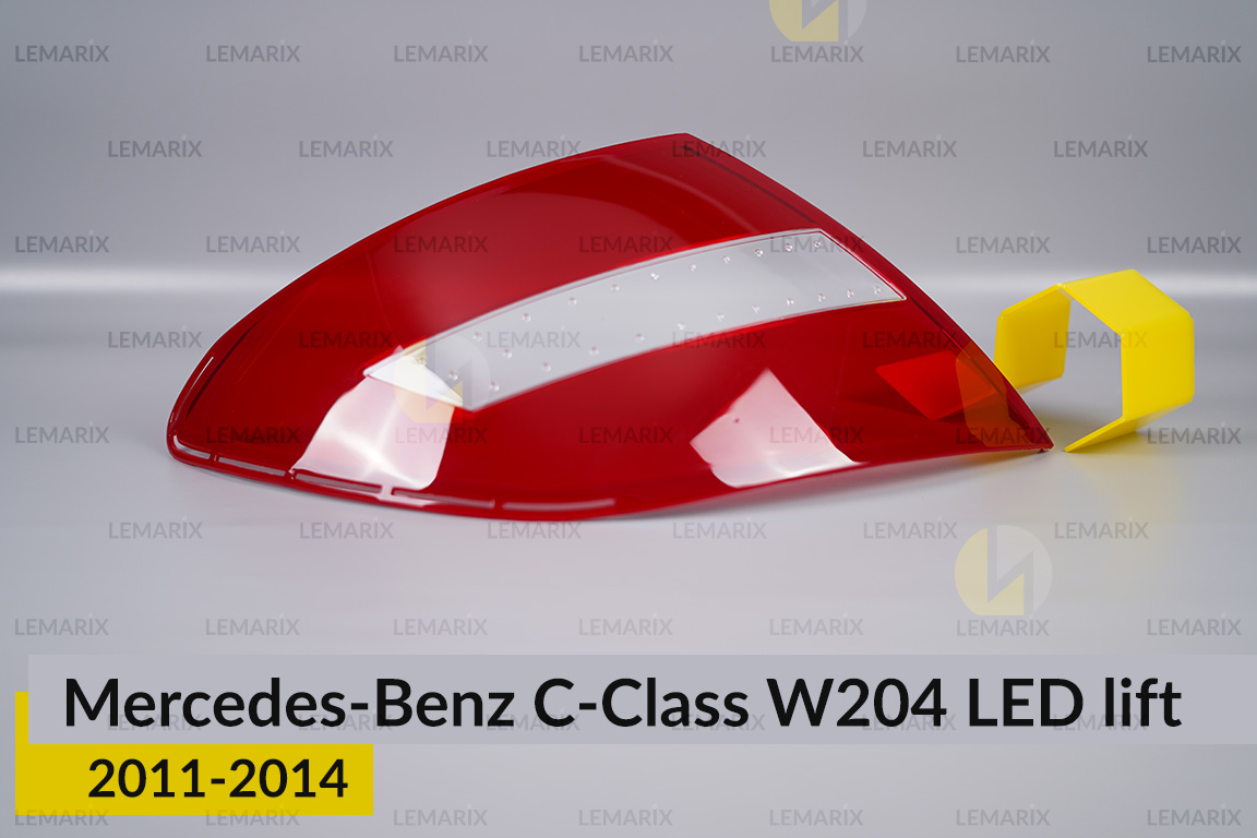 Стекло заднего фонаря Mercedes-Benz C-Class W204 LED (2011-2014) рест левое