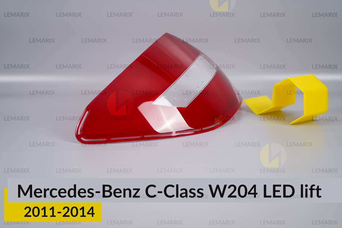 Стекло заднего фонаря Mercedes-Benz C-Class W204 LED (2011-2014) рест левое