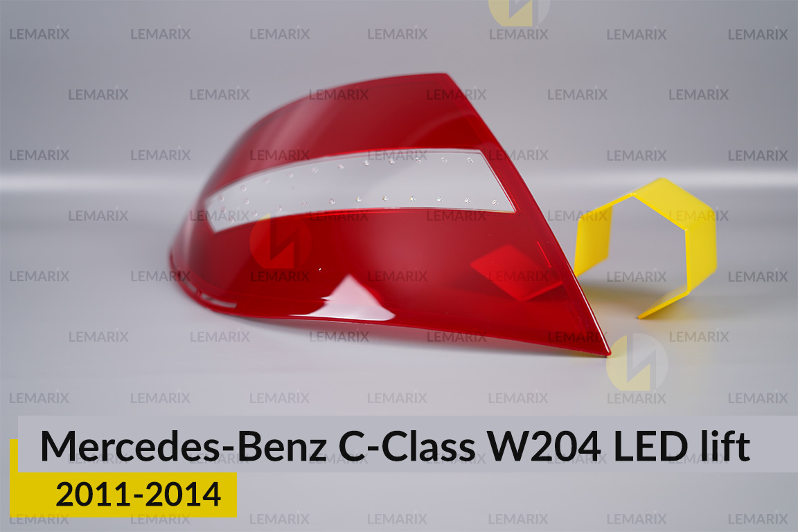 Стекло заднего фонаря Mercedes-Benz C-Class W204 LED (2011-2014) рест левое