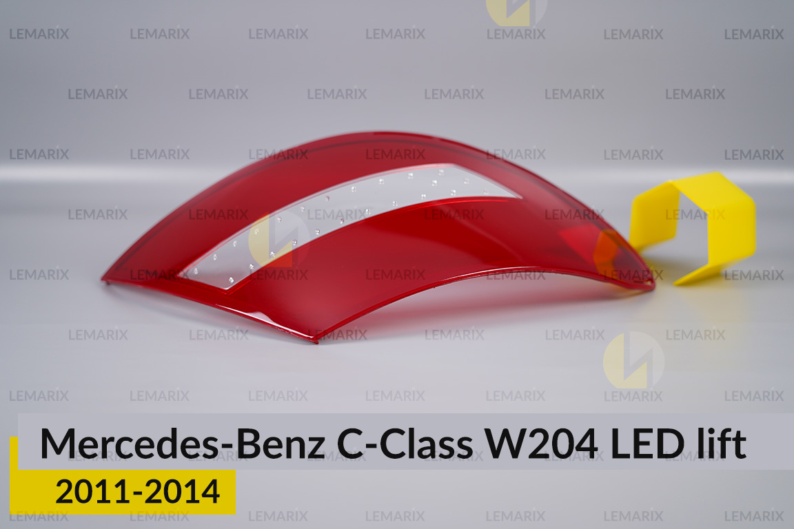 Стекло заднего фонаря Mercedes-Benz C-Class W204 LED (2011-2014) рест левое