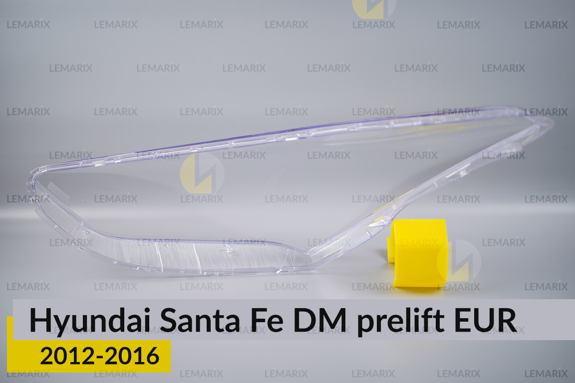 Стекло фары Hyundai Santa Fe DM EUR (2012-2016) дорест правое