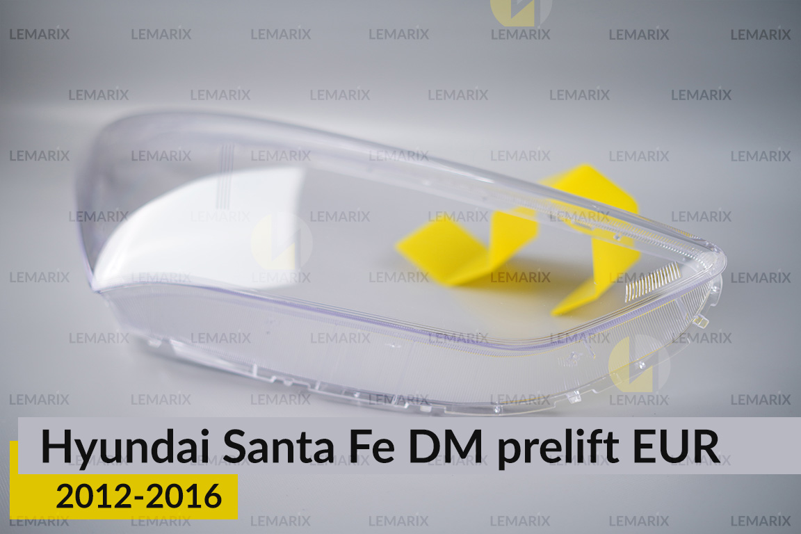 Стекло фары Hyundai Santa Fe DM EUR (2012-2016) дорест правое