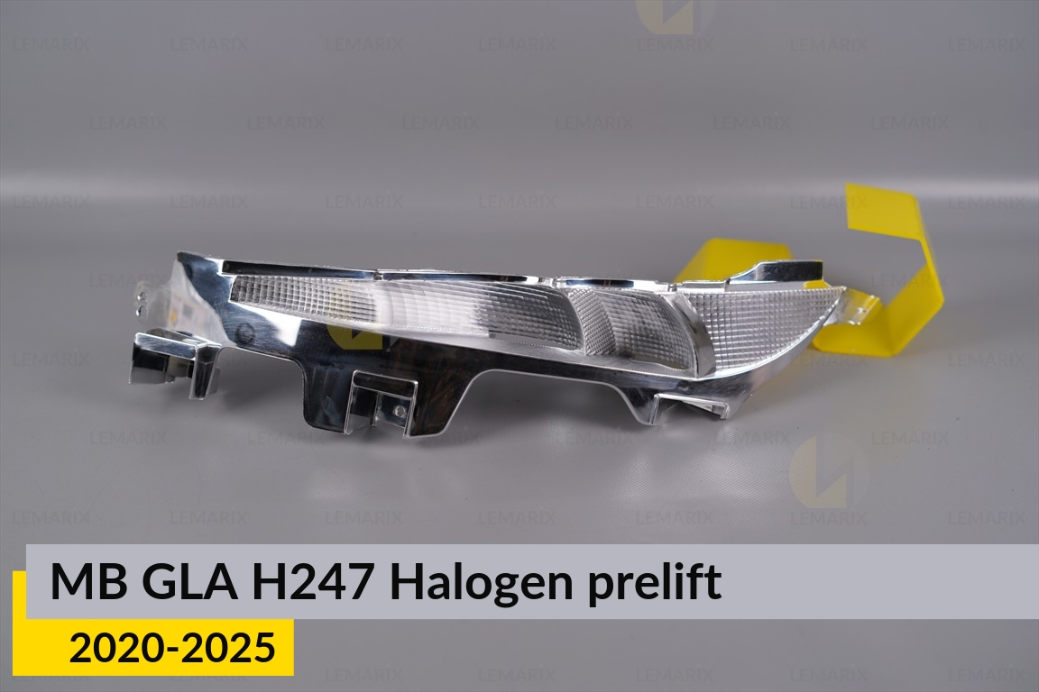 Хромована декоративна маска поворотника Mercedes-Benz GLA-Class H247 Halogen (2020-2025) дорест ліва