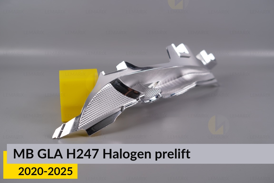 Хромована декоративна маска поворотника Mercedes-Benz GLA-Class H247 Halogen (2020-2025) дорест ліва