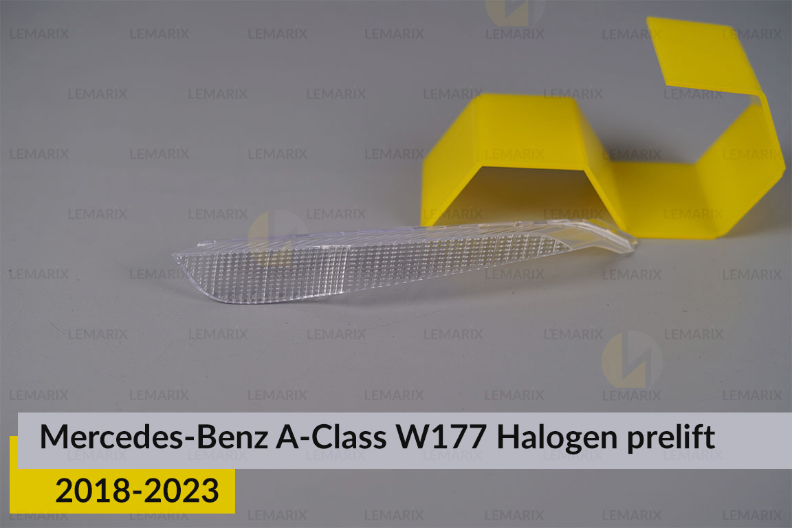 Декоративный абажур нижний фары Mercedes-Benz A-Class W177 Halogen (2018-2023) дорест левый