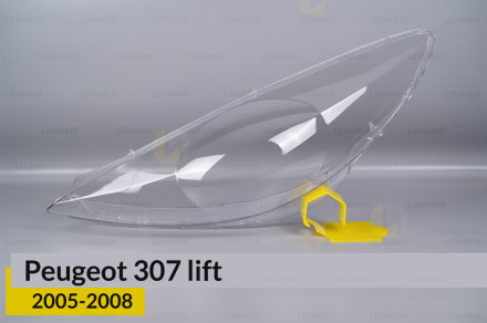 Стекло фары Peugeot 307 (2005-2008) рест левое