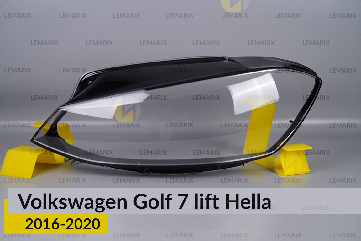 Стекло фары VW Volkswagen Golf 7 Hella (2016-2020) рест левое