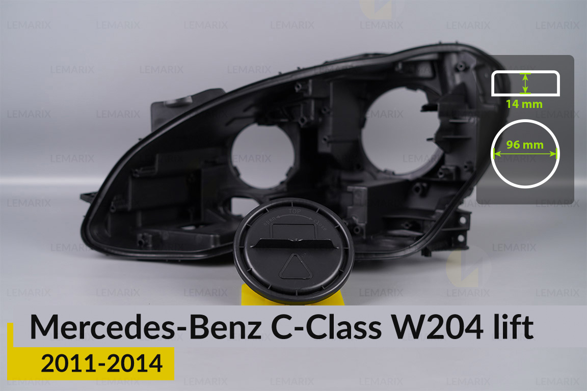 Крышка колпак заглушка фары Mercedes-Benz C-Class W204 (2011-2014) рест большая левая/правая