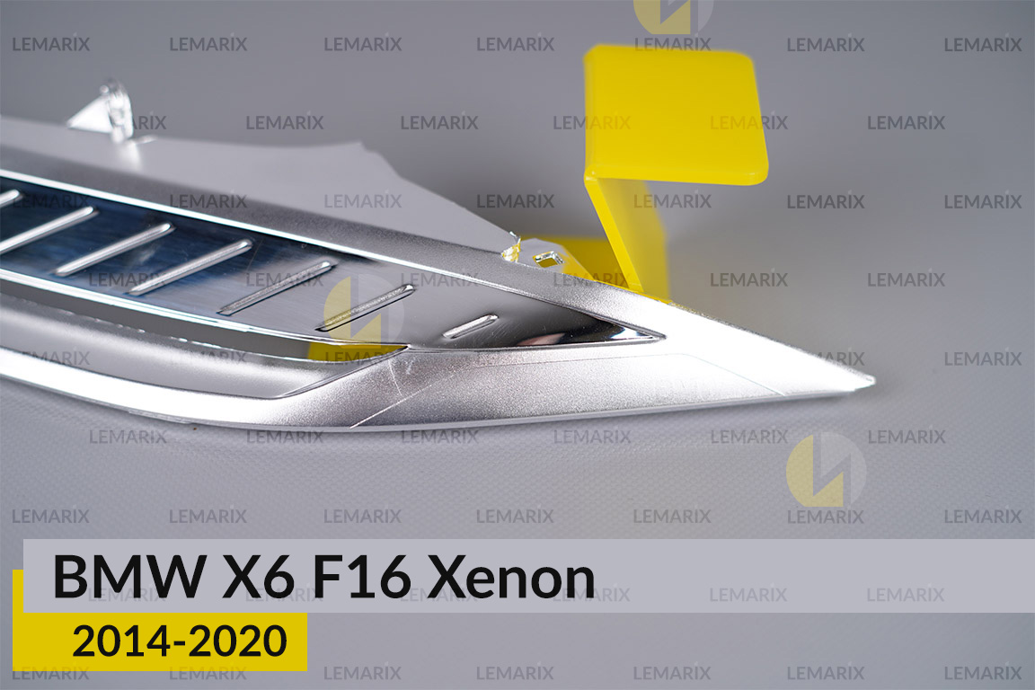 Хромована декоративна маска верхня BMW X6 F16 Xenon (2014-2020) ліва