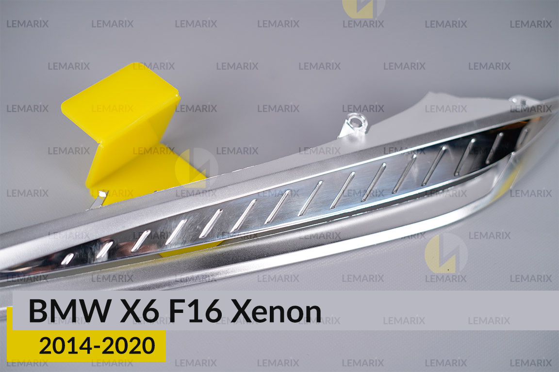 Хромована декоративна маска верхня BMW X6 F16 Xenon (2014-2020) ліва
