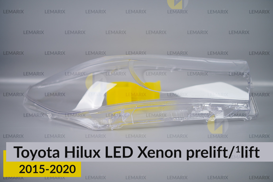 Скло фари Toyota Hilux LED Xenon (2015-2020) дорест/1 рест праве