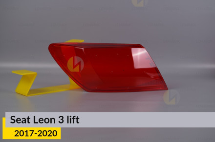 Скло заднього ліхтаря зовнішнє в крилі Seat Leon 3 (2017-2020) рест ліве