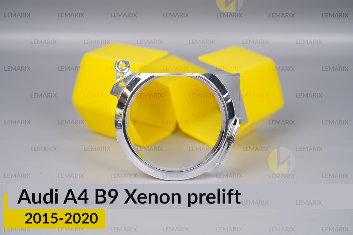 Хромована маска лінзи Audi A4 B9 Xenon (2015-2020) дорест ліва