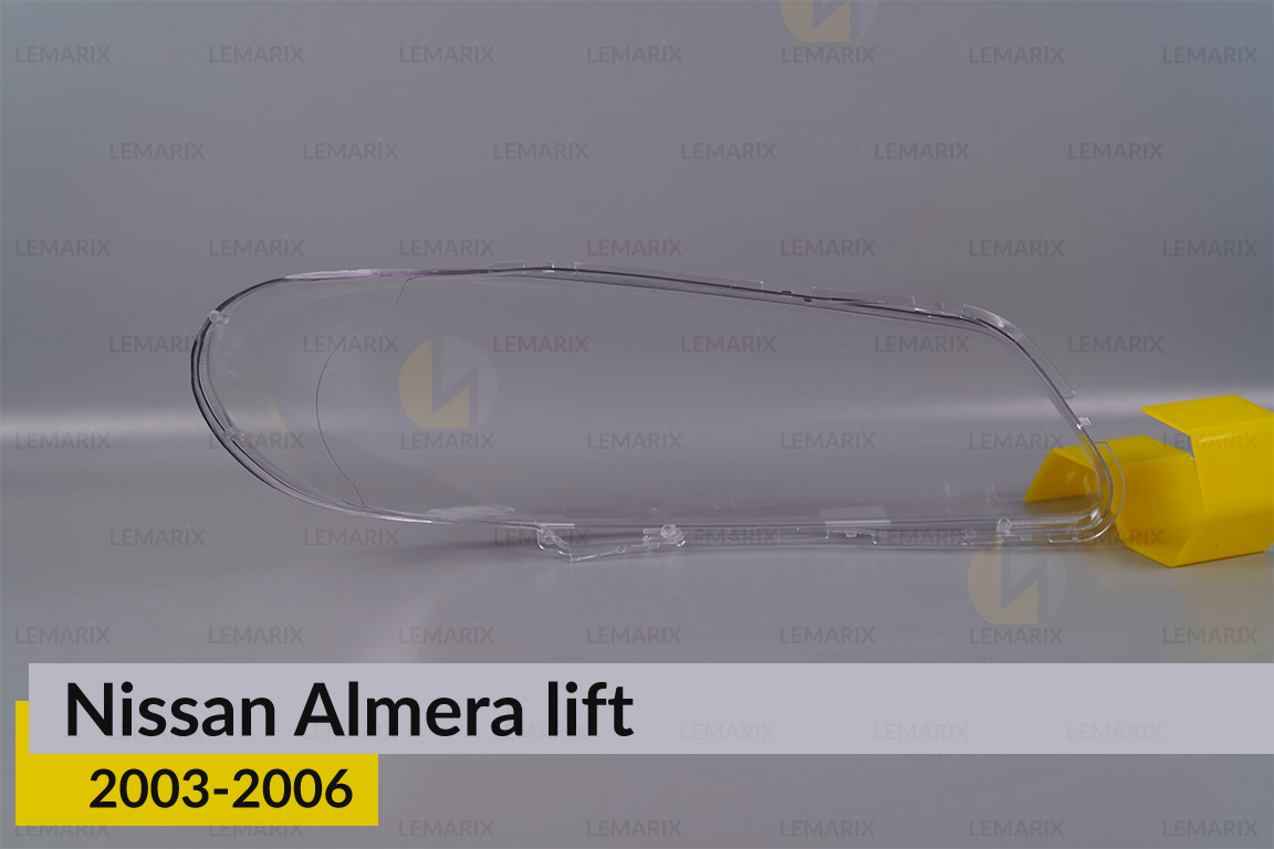 Скло фари Nissan Almera (2003-2006) рест ліве
