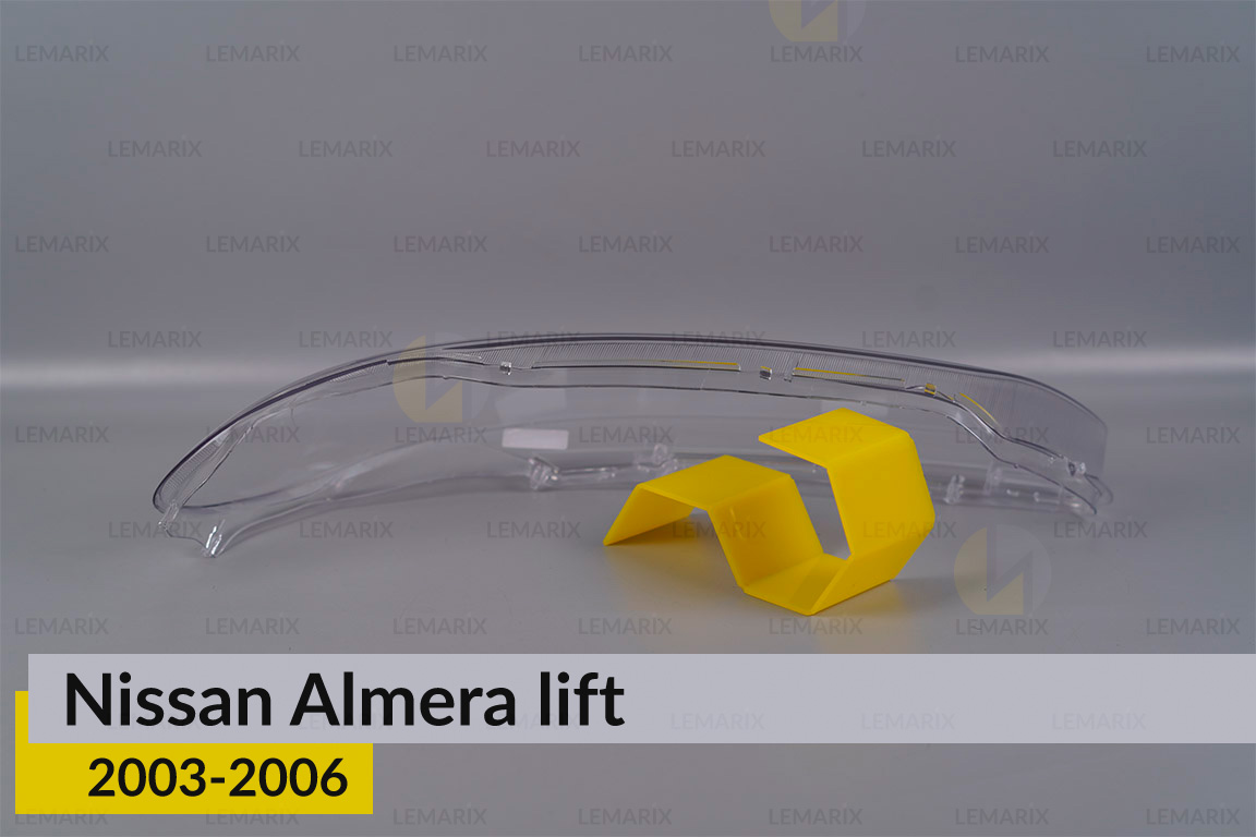 Скло фари Nissan Almera (2003-2006) рест ліве