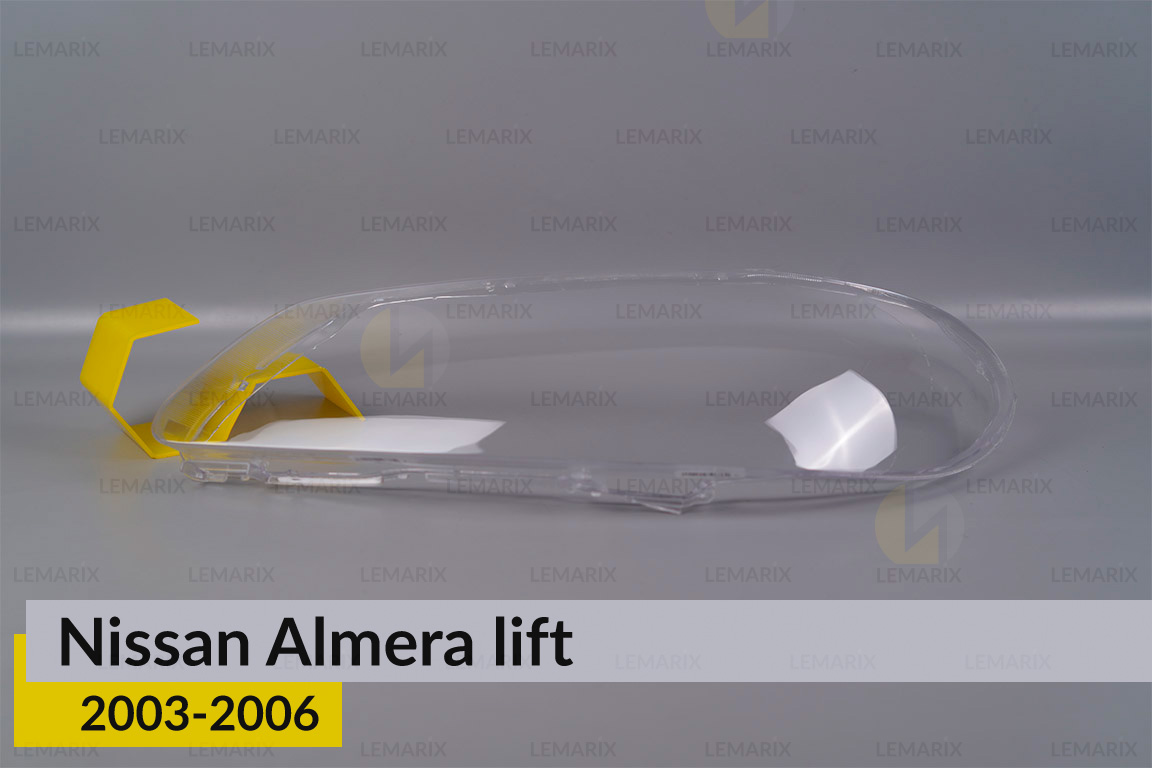 Скло фари Nissan Almera (2003-2006) рест ліве