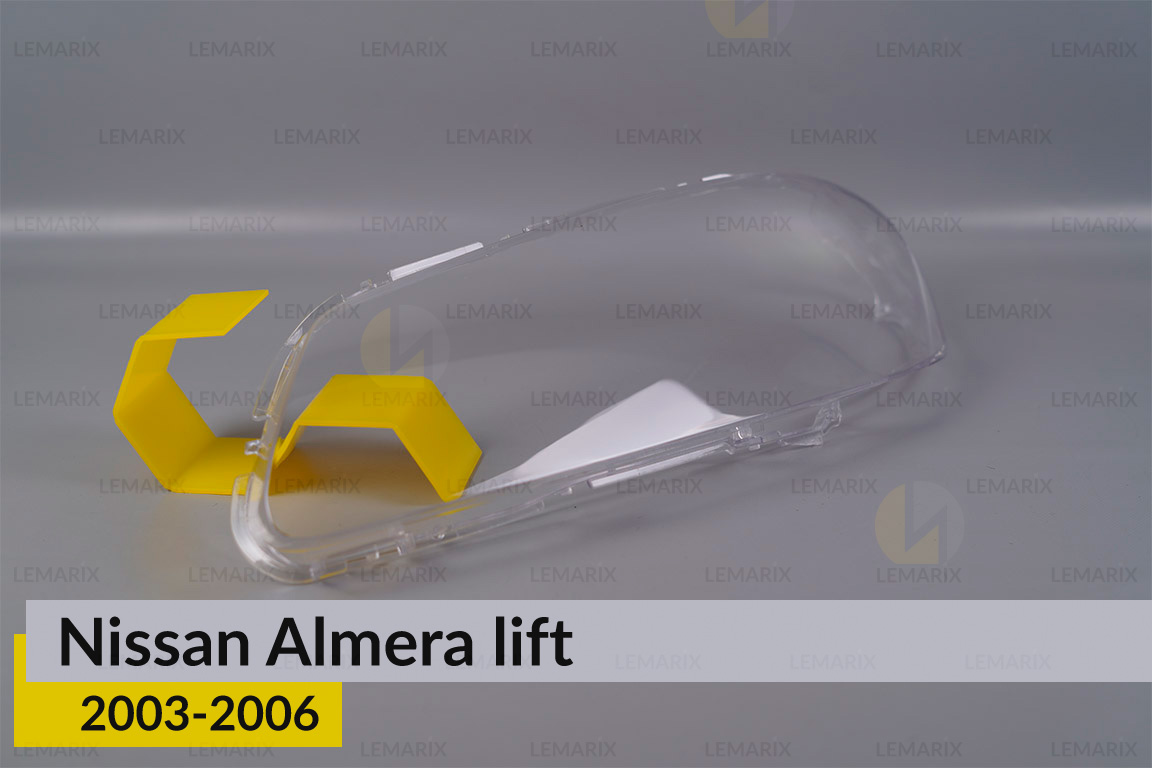 Скло фари Nissan Almera (2003-2006) рест ліве