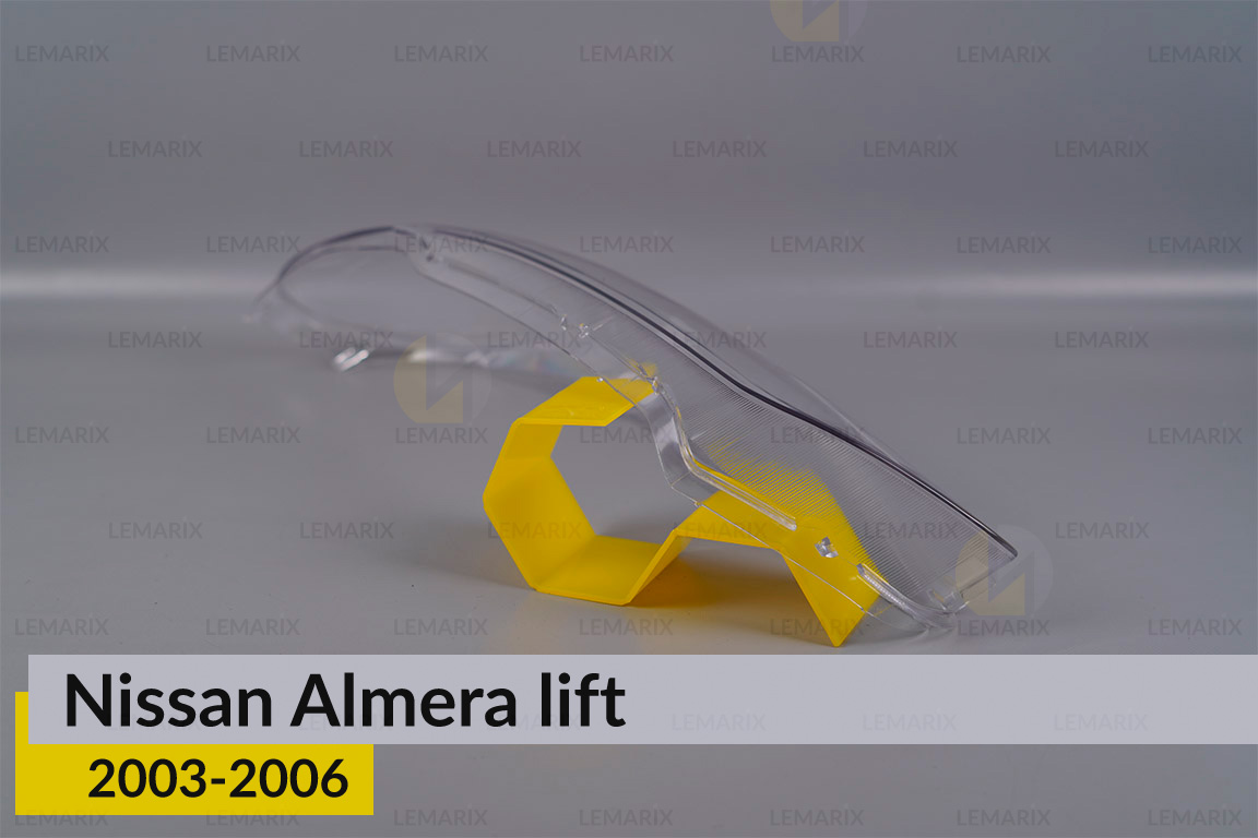 Скло фари Nissan Almera (2003-2006) рест ліве