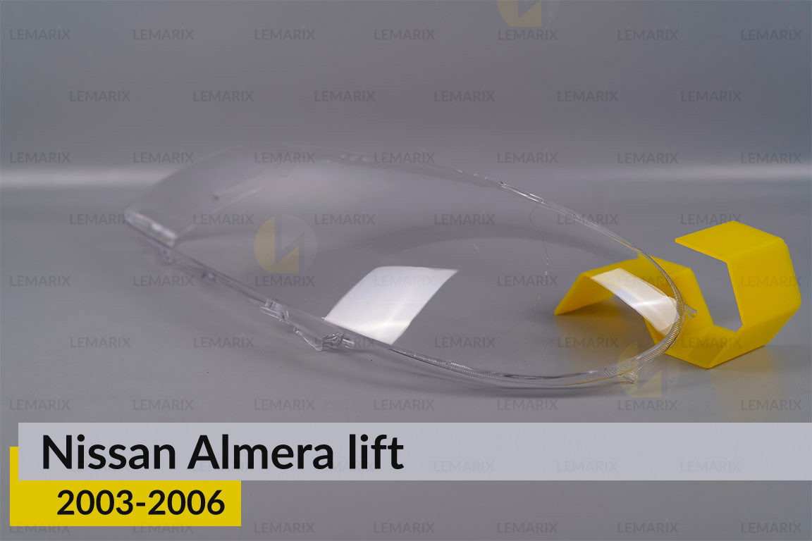 Скло фари Nissan Almera (2003-2006) рест ліве