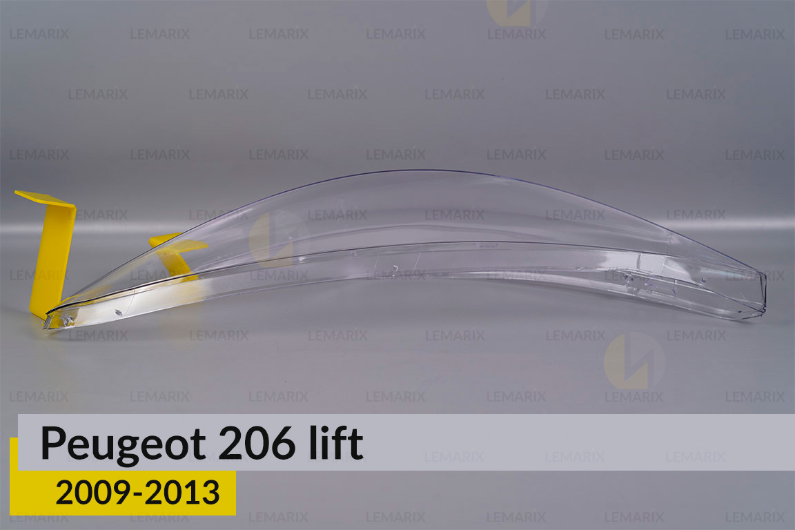 Стекло фары Peugeot 206+ (2009-2013) левое