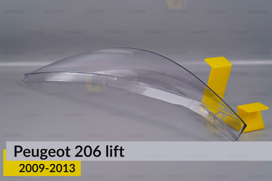 Стекло фары Peugeot 206+ (2009-2013) левое