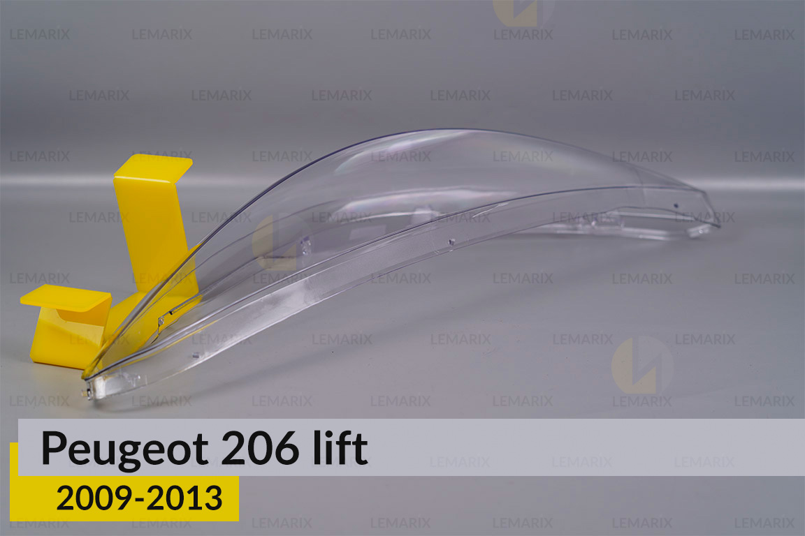 Стекло фары Peugeot 206+ (2009-2013) левое