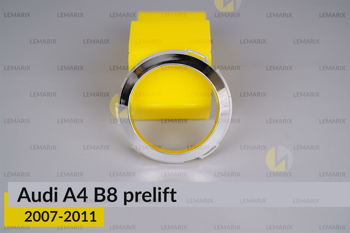 Хромированная маска линзы передняя Audi A4 B8 (2007-2011) дорест правая