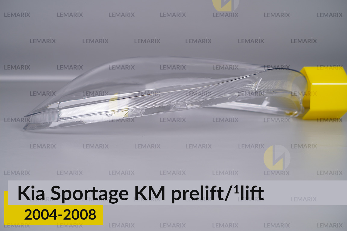 Стекло фары KIA Sportage KM (2004-2008) дорест/1 рест левое