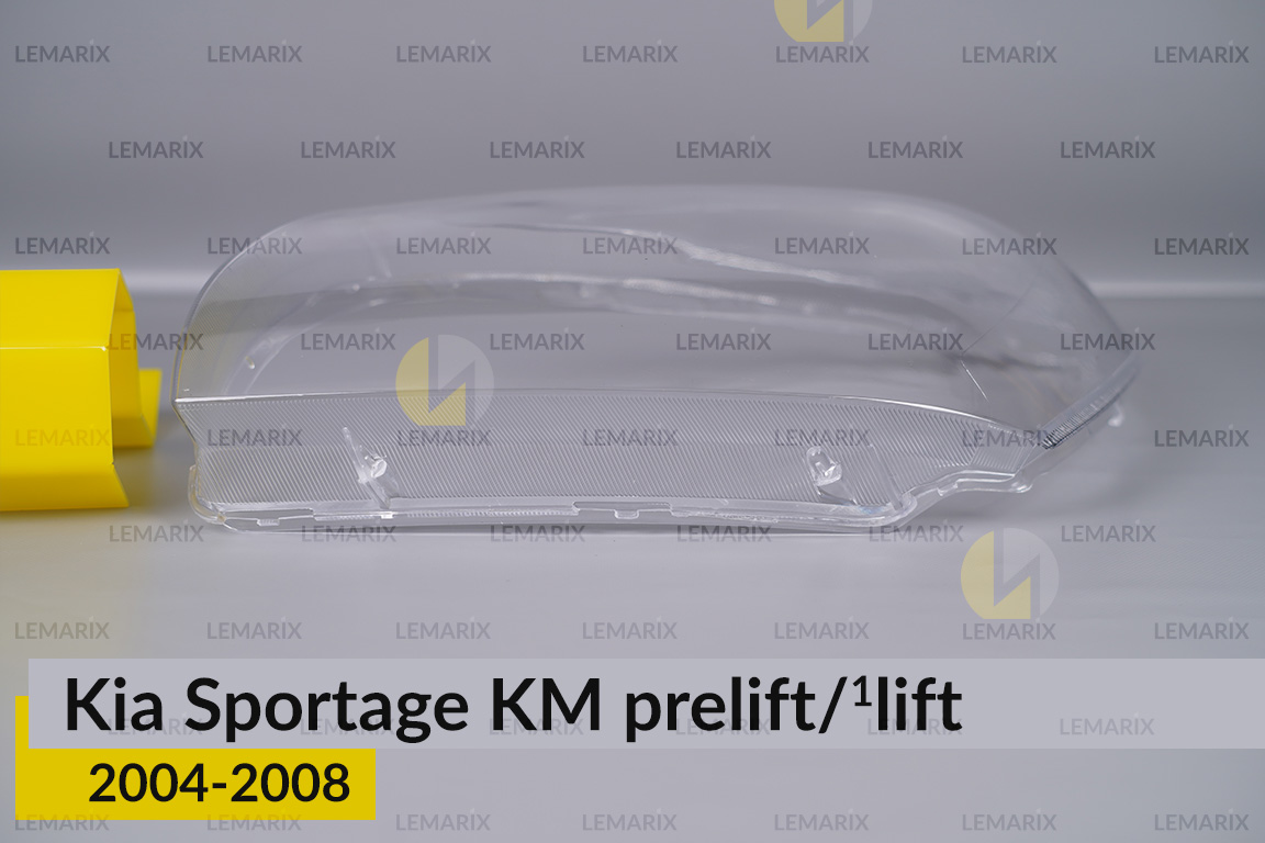 Стекло фары KIA Sportage KM (2004-2008) дорест/1 рест левое