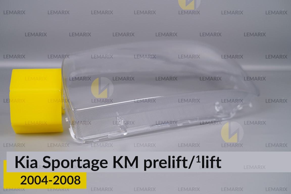 Стекло фары KIA Sportage KM (2004-2008) дорест/1 рест левое