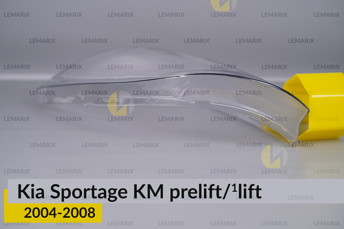 Стекло фары KIA Sportage KM (2004-2008) дорест/1 рест левое