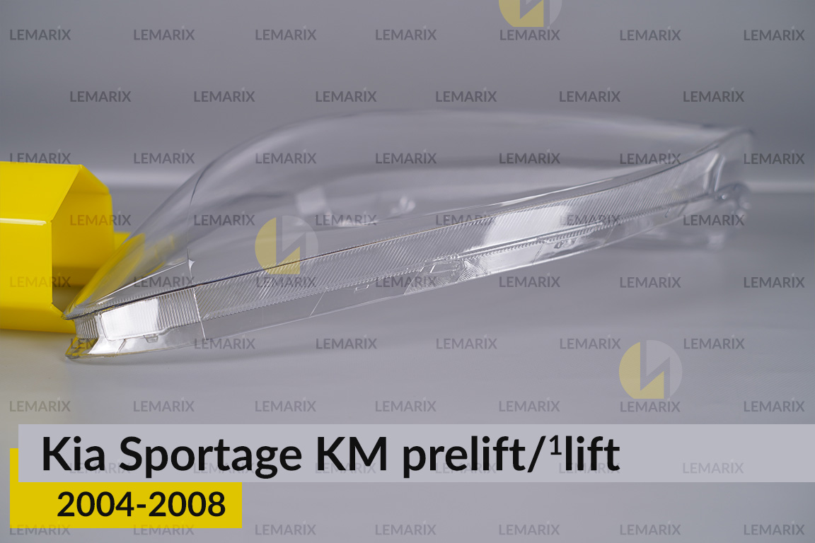 Стекло фары KIA Sportage KM (2004-2008) дорест/1 рест левое