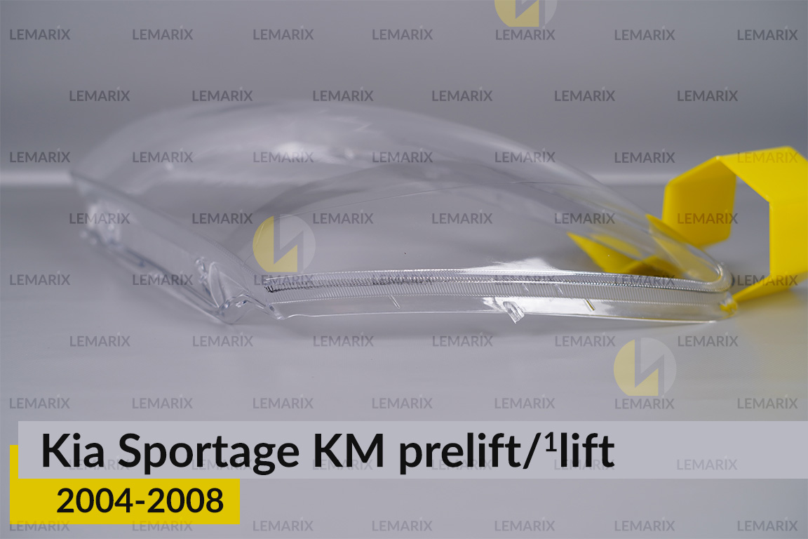 Стекло фары KIA Sportage KM (2004-2008) дорест/1 рест левое