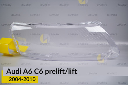 Скло фари Audi A6 C6 (2004-2010) дорест/рест праве