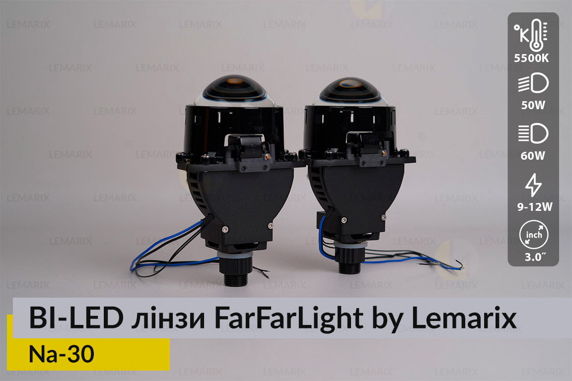 Світлодіодні BI-LED лінзи FarFarLight by Lemarix серії Naranja – Na30