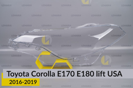 Скло фари Toyota Corolla E170 E180 USA (2016-2019) рест ліве