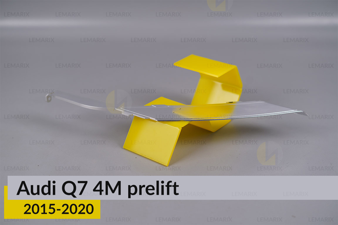 Хромированный декор внешнего световода нижний Audi Q7 4M (2015-2020) дорест левый