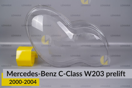 Стекло фары Mercedes-Benz C-Class W203 (2000-2004) дорест правое