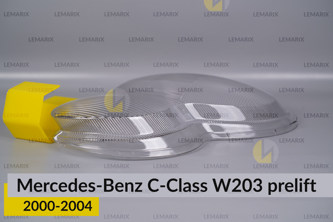 Скло фари Mercedes-Benz C-Class W203 (2000-2004) дорест праве