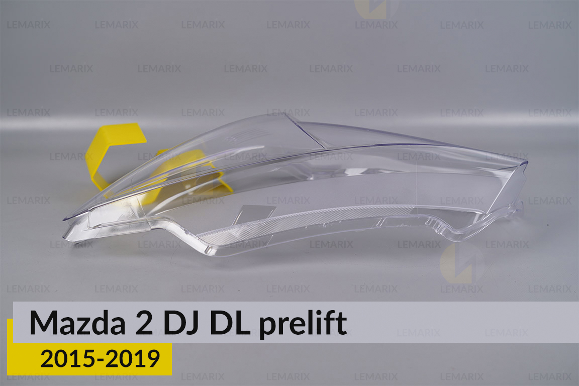 Стекло фары Mazda 2 DJ DL (2015-2019) дорест левое