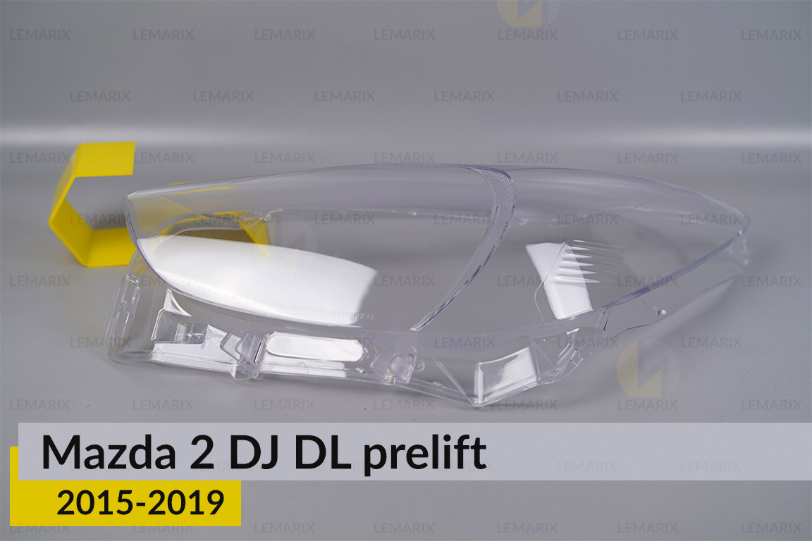 Стекло фары Mazda 2 DJ DL (2015-2019) дорест левое