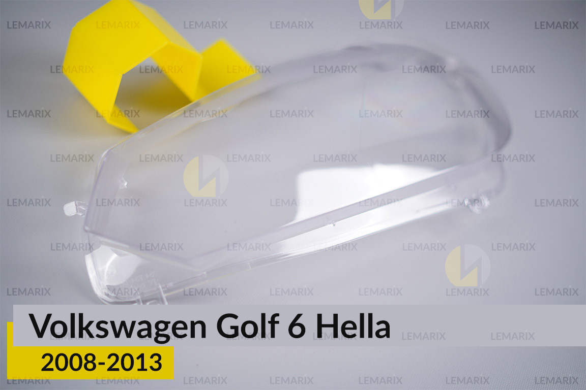 Скло фари VW Volkswagen Golf 6 Hella (2008-2013) ліве