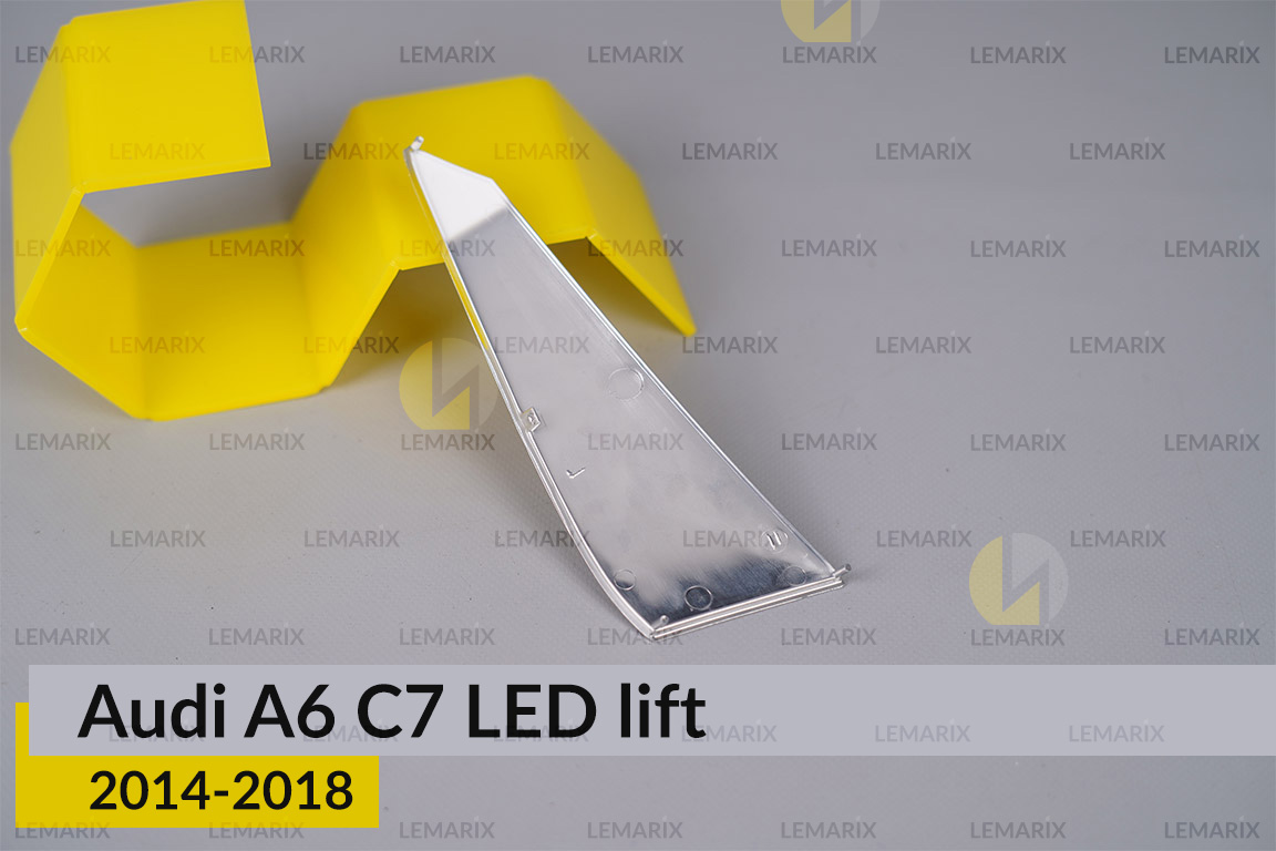 Хромированная декоративная планка Audi A6 C7 LED (2014-2018) рест левая