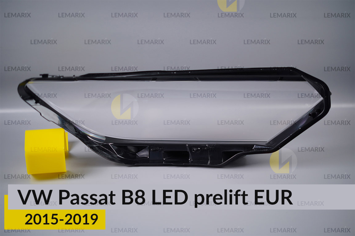 Стекло фары VW Volkswagen Passat B8 LED EUR (2015-2019) дорест левое