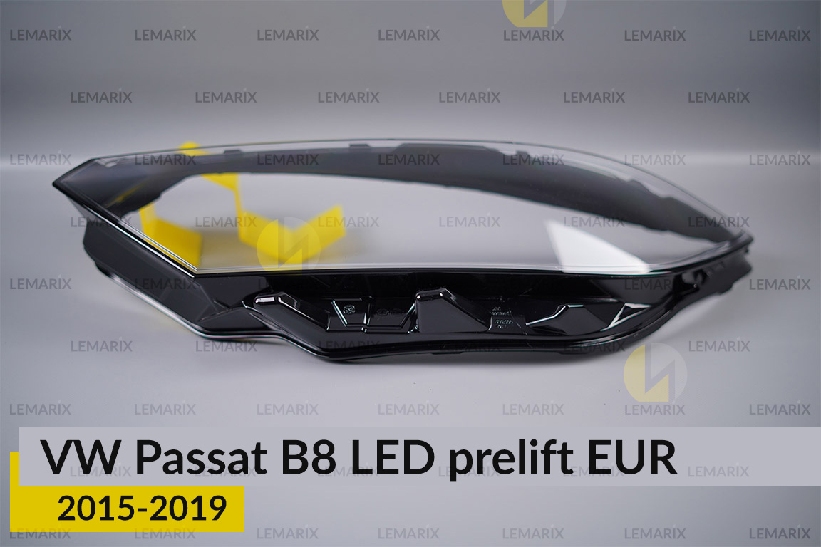 Стекло фары VW Volkswagen Passat B8 LED EUR (2015-2019) дорест левое
