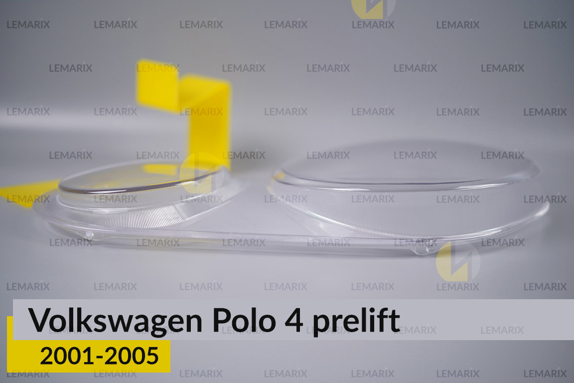 Скло фари VW Volkswagen Polo 4 (2001-2005) дорест ліве
