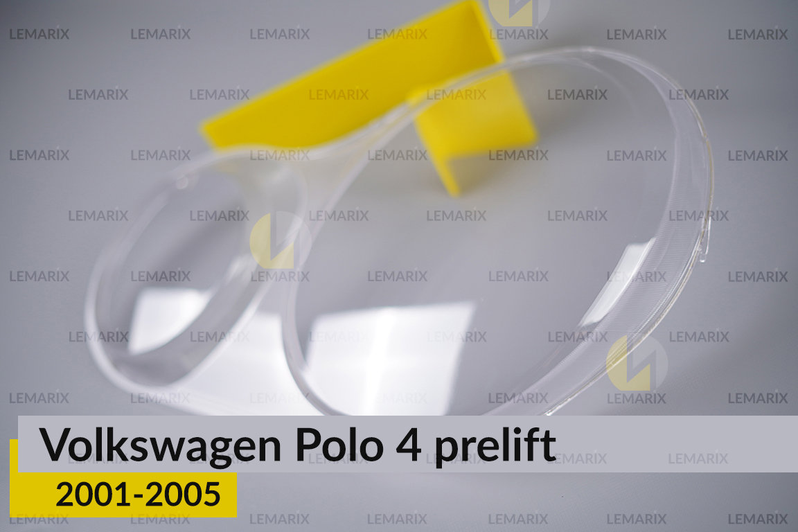 Скло фари VW Volkswagen Polo 4 (2001-2005) дорест ліве